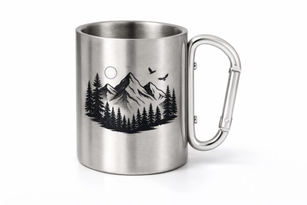 SZUBLIMÁLHATÓ KARABINERES FÉM BÖGRE TÖBB SZÍNBEN 300ml - Image 10