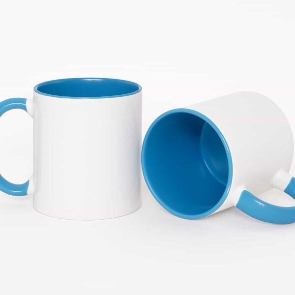 SZÍNES FÜLŰ ÉS BELSEJŰ SZUBLIMÁLHATÓ BÖGRE 300ml 11OZ - Image 2