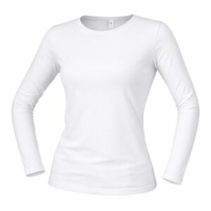 NŐI SZUBLIMÁLHATÓ FEHÉR HOSSZÚ UJJÚ PÓLÓ