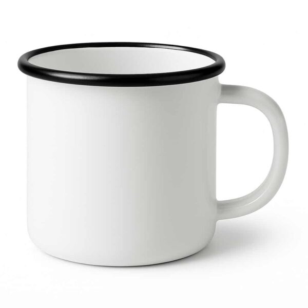 SZUBLIMÁLHATÓ ZOMÁNCOZOTT FÉM BÖGRE VÁLASZTHATÓ SZÍNŰ PEREMMEL - Image 4