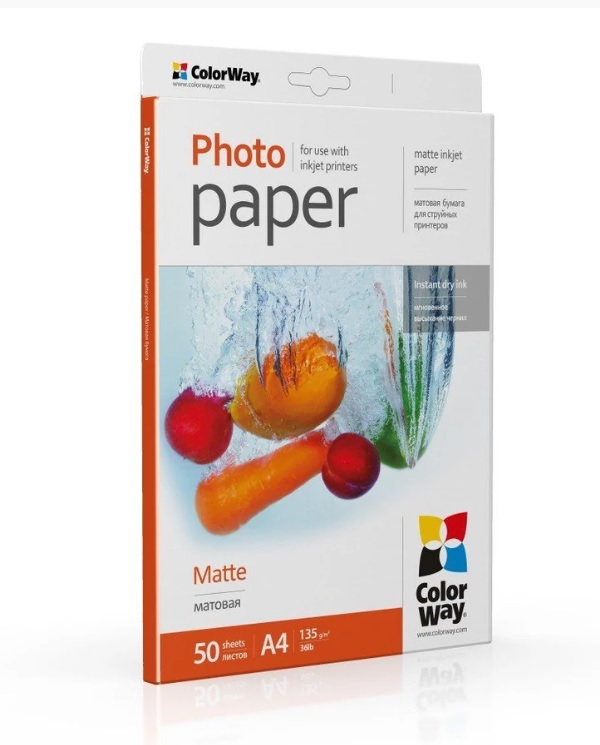 Colorway matt fotópapír A4 – 135 g/m² – 50 lap