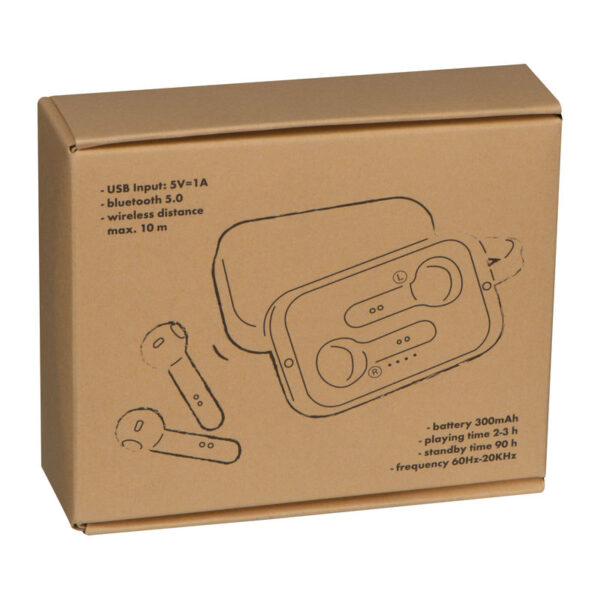 Barcelona Bluetooth fülhallgató bambusz dobozban - Image 9