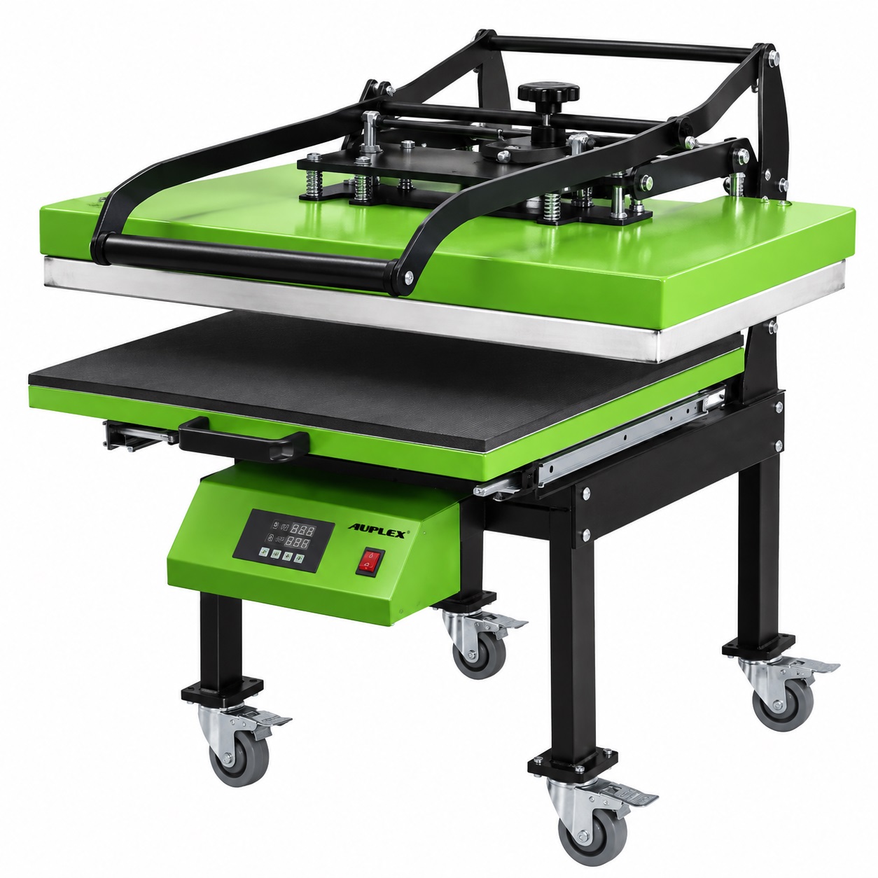 Auplex MHP01 nagyméretű állványos hőprés – 100 × 120 cm, 8000 W