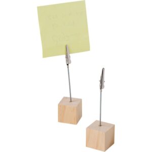 Gravírozható fa jegyzettartó klip