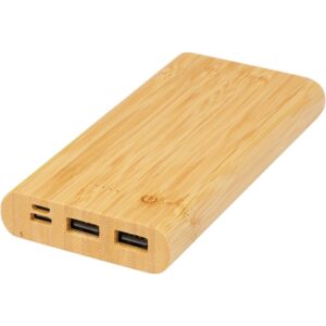 Gravírozható Tulda 10 000 mAh bambusz powerbank, díszdobozban