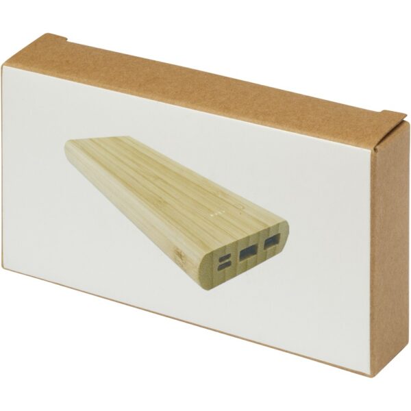 Gravírozható Tulda 10 000 mAh bambusz powerbank, díszdobozban - Image 3