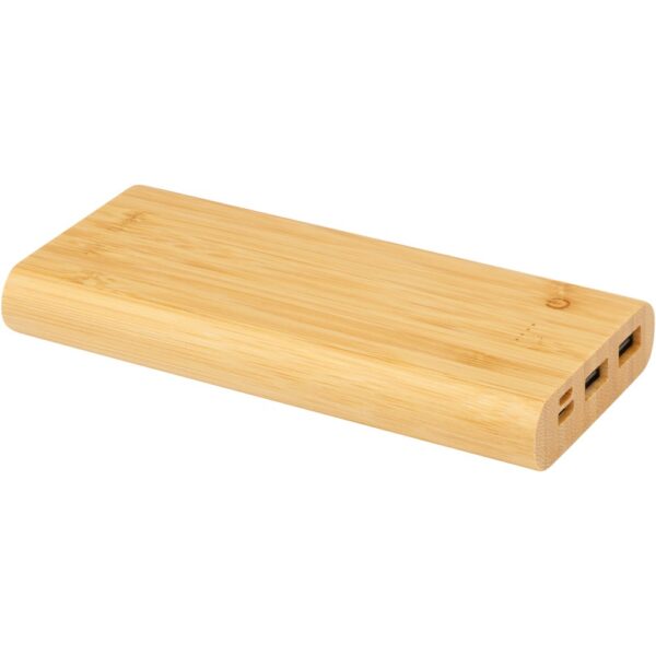 Gravírozható Tulda 10 000 mAh bambusz powerbank, díszdobozban - Image 6